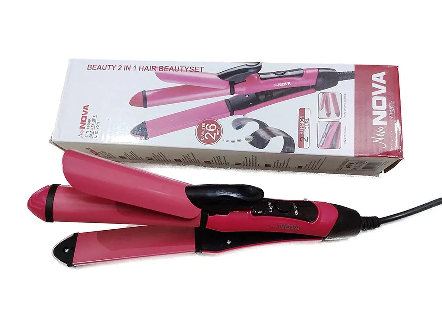 Nova 2‑in‑1 Hair Straightener & Curler