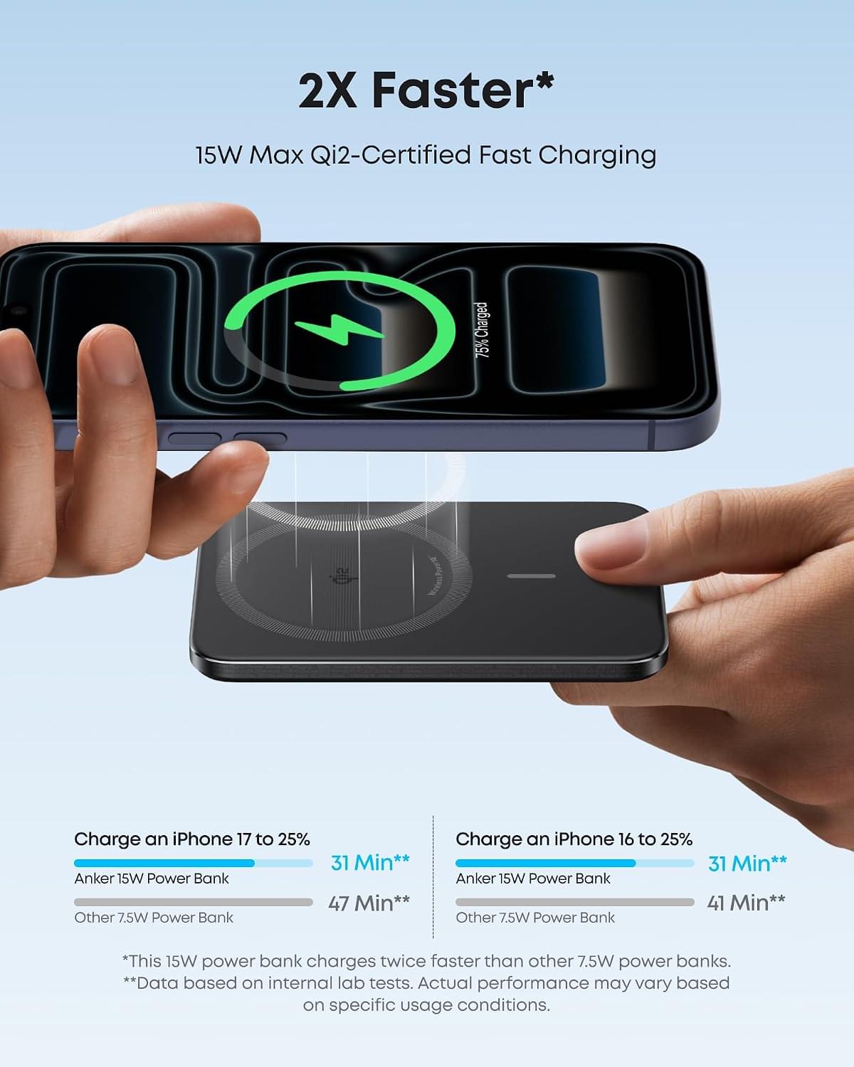 Black Ultra slim Magnetic Power Bank