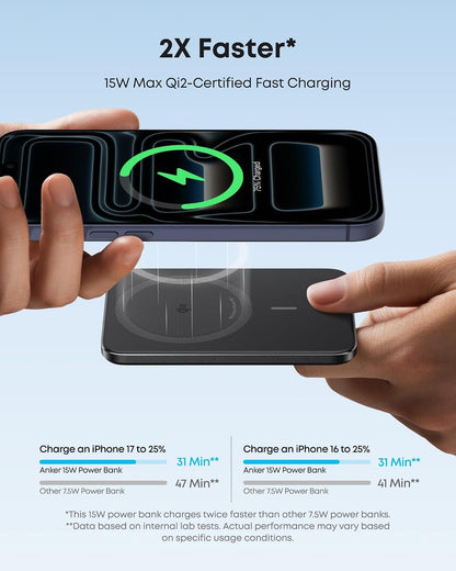 Black Ultra slim Magnetic Power Bank
