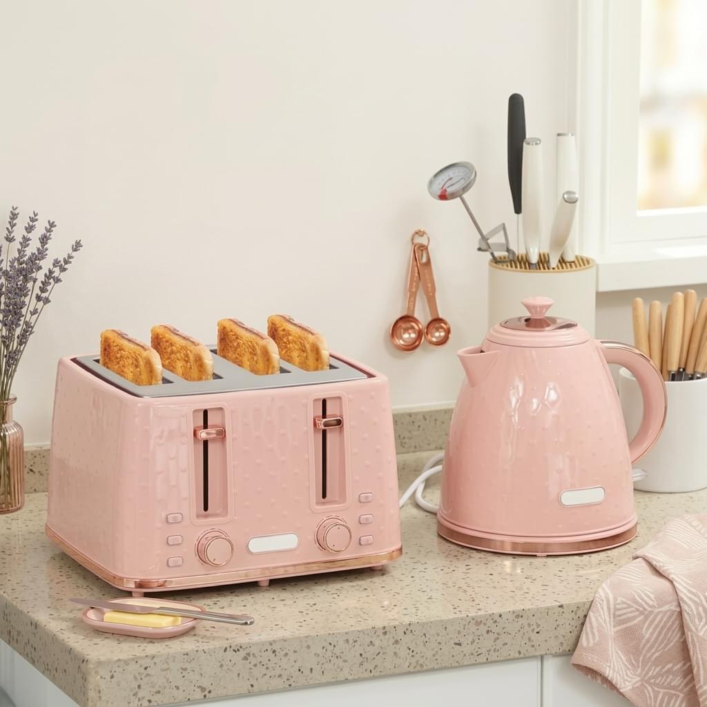Kettle & Toaster Set - Premium Electric Kettle and 4-Slice Toaster