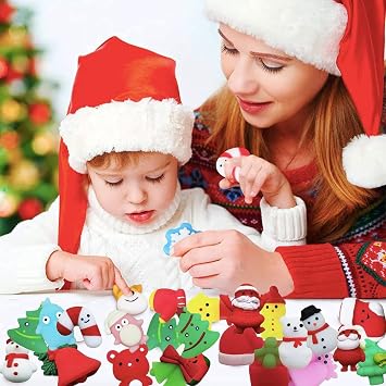 60 Pcs Christmas Mochi Squishies Party Favors
