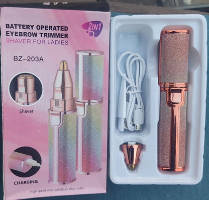 2-in-1 Electric Eyebrow Trimmer |Rechargeable Hair Shaver