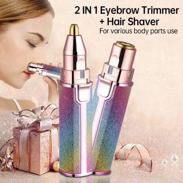 2-in-1 Electric Eyebrow Trimmer |Rechargeable Hair Shaver