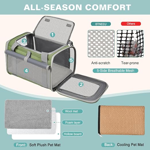 Foldable Pet Travel Carrier Bag