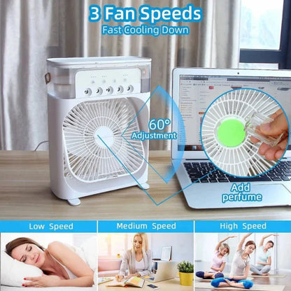 10 Inch Portable Air Conditioner Fan | Mist Water, And Humidifier